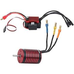 Tbest Motor ESC Set, 2838 4700KV RC Brushless Motor 35A Waterproof ESC 1/14 1/16 RC Car Parts Accessories