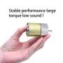 520 High Torque Micro Brush DC Motor Low Speed Gear Reduction Motor Eccentric Shaft Gearbox Diameter 37mm High Torque All Metal Gear Electric Micro Gear Motor(12 Volt, 200RMP)