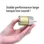 520 High Torque Micro Brush DC Motor Low Speed Gear Reduction Motor Eccentric Shaft Gearbox Diameter 37mm High Torque All Metal Gear Electric Micro Gear Motor (12 Volt, 10 RMP)