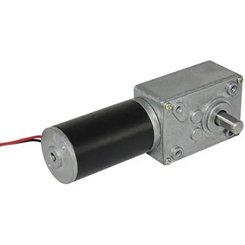 TSINY Small High Torque 24 Volt Reversible 120RPM DC Worm Gear Motor for BBQ Drive Replacement