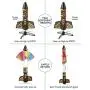 SainSmart Jr. Rocket Launcher for Kids - Motorized Air Rocket, Self-Launching Outdoor Toy for Age 8-12 with Parachute Safely Land, Launch up to 200 ft, Black