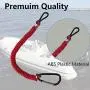 8M0092850 Boat Kill Switch Lanyard with Wrist Replacement for Mercury Marine Boat Emergency Stop Switch Safety Lanyard Cord 54 Inch/137 Long -Replace 15920T54 (Aluminum Alloy Clip Red 1Pcs)