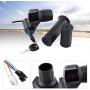 12V 84V Electric Bike Throttle Grip Handlebar Battery Voltage Half Twist Throttle with LED Display and Power Key Locker for Motorbike Motorcycle and E Bike