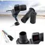12V 84V Electric Bike Throttle Grip Handlebar Battery Voltage Half Twist Throttle with LED Display and Power Key Locker for Motorbike Motorcycle and E Bike