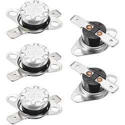 uxcell KSD301 Thermostat 45°C/113°F 10A Normally Closed N.C Adjust Snap Disc Temperature Switch 5pcs