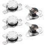 uxcell KSD301 Thermostat 45°C/113°F 10A Normally Closed N.C Adjust Snap Disc Temperature Switch 5pcs