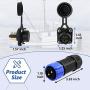 Marine Boat DC Power Connector，Trolling Motor Plug Receptacle Set 12/24/36/48 Volt，Waterproof Kit Connector for Motor,Marine Plug for Down Rigger /Trolling Motor/Fishing Reel.