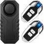 Onvian Upgraded Wireless Anti-Theft Motorcycle Bike Alarm Waterproof Bicycle Security Alarm Vibration Sensor with 2 Remotes, 113dB Loud