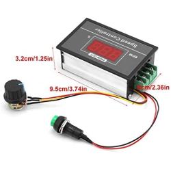 Eujgoov DC 6-60V 12V 24V 36V 48V 30A PWM DC Motor Speed Controller Start Stop Switch