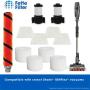 Fette Filter -Replacement Kit Compatible with Select Shark ION Flex DuoClean (Combo Pack - 1 Soft Brush Roll, 2 Foam & Felt Filter Kit, 2 Post-Motor Filter)