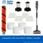 Fette Filter -Replacement Kit Compatible with Select Shark ION Flex DuoClean (Combo Pack - 1 Soft Brush Roll, 2 Foam & Felt Filter Kit, 2 Post-Motor Filter)