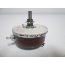 OHMITE MFG RJS1K0E RJS Series 1 kOhm ±10% 50 W Single Turn Rheostat Wirewound Potentiometer - 1 item(s)