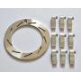 Abcturbo Turbocharger GT37VA GT3782VA Unison Ring Nozzle Ring + 9 Vanes 3C3Z-6C885-A for Ford Powerstroke 6.0 239KW Engine Navistar
