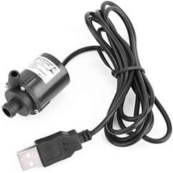 Nikou DC 4V-6V 150L/H Micro Brushless Submersible Water Pump Motor Cooling Pump with USB GD Connector for Aquarium Fountain Garden House