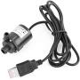 Nikou DC 4V-6V 150L/H Micro Brushless Submersible Water Pump Motor Cooling Pump with USB GD Connector for Aquarium Fountain Garden House