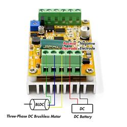 HiLetgo 380W 6.5-50V PWM DC Brushless Electric Motor Speed Controller with Hall-Less