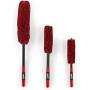 Orion Motor Tech 3pc Car Wheel Rim Cleaning Brush Set | Cleaning Kit for Bike Truck and Car Wheel Hubs and Tires | 3 Brush Wheel Cleaning Set for Car Detailing with 8