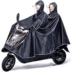 Ibluelover Unisex Double Bike/Ebike/Motorcycle/Scooter Cycling Jacket Poncho Raincoat Cape