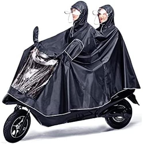 Ibluelover Unisex Double Bike/Ebike/Motorcycle/Scooter Cycling Jacket Poncho Raincoat Cape
