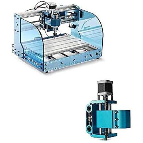 Genmitsu CNC 3018-PROVer Mach3 Router Machine with Mach3 Control + Genmitsu Aluminum Z Axis Spindle Motor Mount, 300-500W Spindle Holder, 52mm Diameter for 3018-PROVer/PROVer Mach3