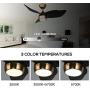 36 Inch Quiet DC Motor Modern Black Gold Ceiling Fan with Dimmable Light Remote Control, 3 Blade Contemporary Indoor Ceiling Fan Small for Kids Bedroom