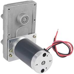 uxcell 24V DC 70 RPM Gear Motor High Torque Electric Reduction Gearbox Eccentric Output Shaft