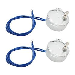 Fielect 2Pcs Synchronous Motor AC 110V 30-36RPM Turntable Motor CW/CCW Direction 4W TYC-50 Horizontal Hole Shaft