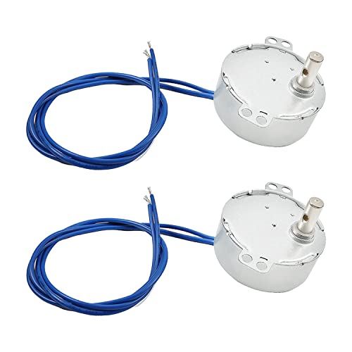 Fielect 2Pcs Synchronous Motor AC 110V 30-36RPM Turntable Motor CW/CCW Direction 4W TYC-50 Horizontal Hole Shaft