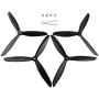 Upgraded Propellers Three Blades Main Blade Propeller Motor Covers for MJX B2 B3 Bugs Drone Replacement CCW CW RC Quadcopter Spare Parts Set (Black)