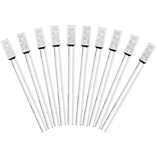 uxcell 10pcs KSD9700 Thermostat Normally Open 40-100°C(104-212°F) N.O Temperature Control Switch Assortment Kit