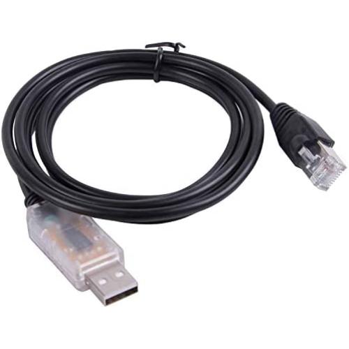 USB RS485 Servo Motor Console Cable for Estun Pronet (6FT, Transparent USB Housing(with 2 led Showing))