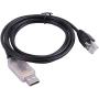 USB RS485 Servo Motor Console Cable for Estun Pronet (6FT, Transparent USB Housing(with 2 led Showing))