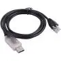 USB RS485 Servo Motor Console Cable for Estun Pronet (6FT, Transparent USB Housing(with 2 led Showing))