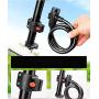Bike Lock Cable,4 Feet Bike Cable Lock with Key,Bike Key Lock with Mounting Bracket,Motorcycle Locks,Security Levels 1-5, Key and Combination Options(Black)