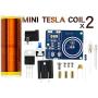 Music Tesla Coil, Amazing Desktop Ornament,Lightning Maker Impressive Ideal Science and Technology Physics Gift,and 2 DIY Small Tesla Coil Kit (Blue-Silver)