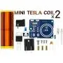 Music Tesla Coil, Amazing Desktop Ornament,Lightning Maker Impressive Ideal Science and Technology Physics Gift,and 2 DIY Small Tesla Coil Kit (Blue-Silver)