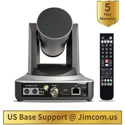 Jimcom NDI PTZ Camera 20X, Church and Live Streaming, PTZ Camera, NDI HX, PoE, Supports vMix OBS ETC