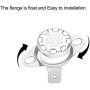 uxcell KSD301 Thermostat 155°C/311°F 10A Normally Closed N.C Adjust Snap Disc Temperature Switch for Microwave,Oven,Coffee Maker 5pcs