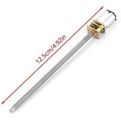 DC 6/12V N20 Metal Speed Reduction Motor Micro Electric Motor With Long Output Shaft M4 x 100mm(12V 600RPM)