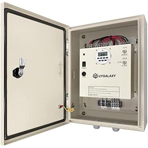 UYGALAXY Greenhouse Roll Up Motor Timer Controller Automatic for Ventilation with AC110V to DC24V Transformer Timing Control Open Close Greenhouses Film Side Roof Curtain
