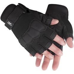 FIORETTO Fingerless Tactical Gloves, Airsoft Gloves, Half Finger Military Gloves for Driving, Cycling, Shooting, Hunting, Motorcycle, Climbing, Outdoor Work