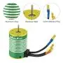 Hobby Fans Upgrade Waterproof 3650 3900KV Brushless Motor 3.175mm Shaft with 60A ESC Combo Set for 1/10 RC Car Truck