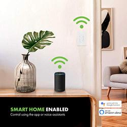 TOPGREENER Smart Light Switch Wi-Fi Scene Controller, 8-Button Programmable Home Automation, Neutral Wire Required, 2.4GHz Network, UL Listed, FCC Compliant, TGWFSC8, White