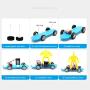 VanSP Electric Motor Skateboard Robot-Electric Motor Physical Science Toys-DIY Wooden Science Experiment Kits-Circuit Building STEAM Toys for Kids