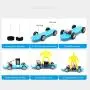 VanSP Electric Motor Skateboard Robot-Electric Motor Physical Science Toys-DIY Wooden Science Experiment Kits-Circuit Building STEAM Toys for Kids