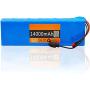 Wnicek 36V 14AH Lithium Battery Pack 14000mAh 10S 3P E-Bike Rechargeable Battery Fit for E-Bike Scooter Power Tools Tricycle 500W-50W Motor (with 42V Charger and BMS)