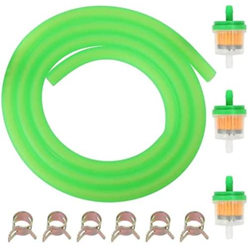 GREHUA Green Gas Fuel Filter Petrol Tube Line for Gy6 49cc 50cc SSR110 125 Coolster Sunl Roketa TaoTao Kazuma Falcon 90 Baja Dongfang Qingqi Kawasaki Buyang Xmotor GoKart ATV Scooter Motorcycle