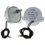 Fielect Synchronous Motor AC 220V 5-6RPM Turntable Motor CW/CCW Direction 4W TYC-50 Horizontal Hole Shaft
