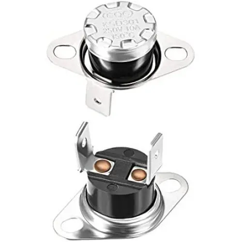 uxcell KSD301 Thermostat 150°C/302°F 10A N.C Adjust Snap Disc Temperature Switch for Microwave,Oven,Coffee Maker 2pcs