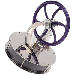 Omabeta Stirling Engine Motor Model, Stainless Steel Base Stirling Engine Model Kit Multi Purpose Anti Rust for Physical Learning
